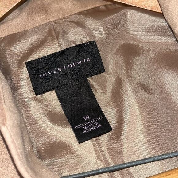 Vintage blazer faux suede soft open front blazer jacket coat dress jacket - Picture 5 of 12